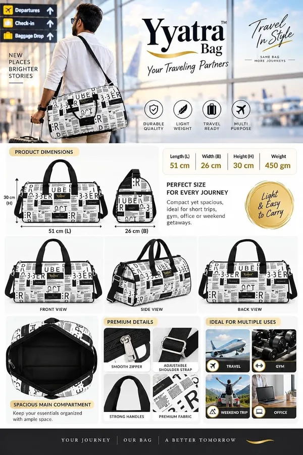 Travel_Bag_Newspaper_Print_Bag_For_Women_Girls_Casual_Shoulder_Handbag_Tote_Bag_For_Shopping_Luggage_Bag