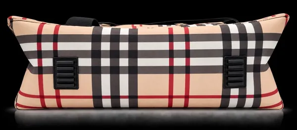 Yatra_Travel_Duffel_Bag_Beige_Black_Red_Check_Pattern_Camouflage_Handle_Pads_Dual_Zipper_Weekend_Trip_Bagwith_Front_Pocket_Side_Straps
