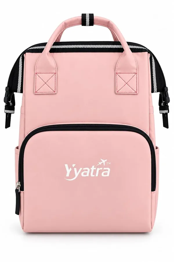 Baby_Bags_For_Mothers_Soft_Fabric_Front_Zip_Pocket_Pink_Color