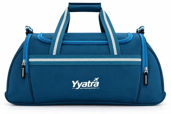 Travel_Duffle_Bag_For_Men_Women_Padded_Fabric_Stitching_Blue_Colour