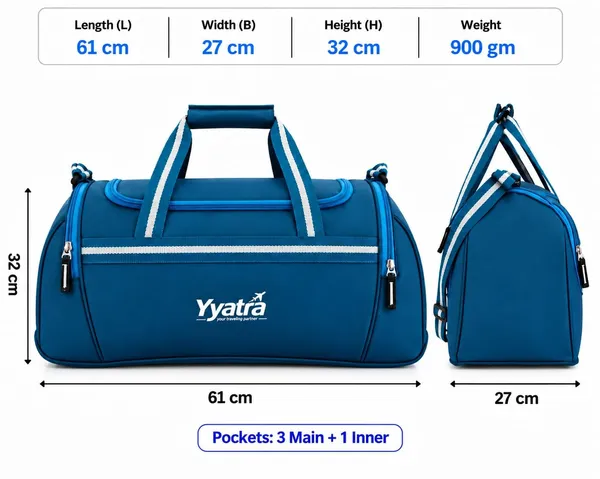 Travel_Duffle_Bag_For_Men_Women_Padded_Fabric_Stitching_Blue_Colour