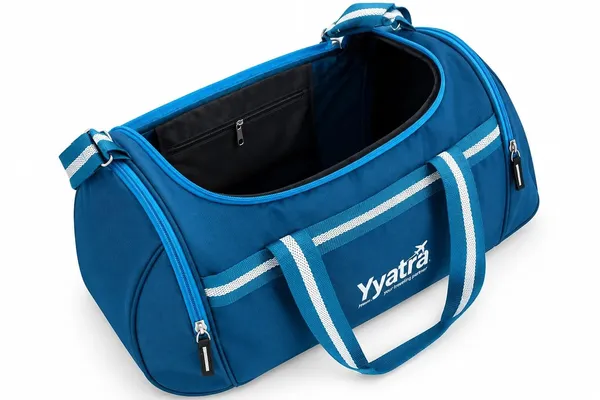 Travel_Duffle_Bag_For_Men_Women_Padded_Fabric_Stitching_Blue_Colour