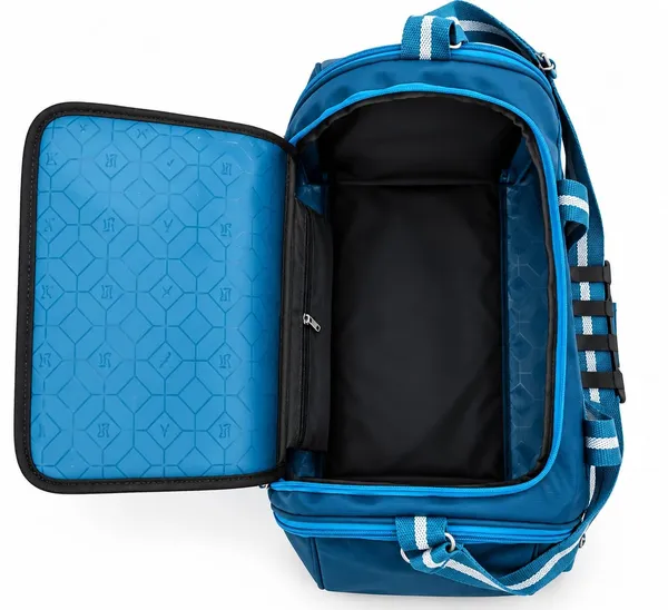 Travel_Duffle_Bag_For_Men_Women_Padded_Fabric_Stitching_Blue_Colour