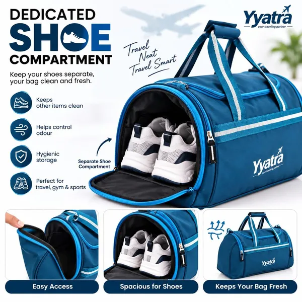 Travel_Duffle_Bag_For_Men_Women_Padded_Fabric_Stitching_Blue_Colour