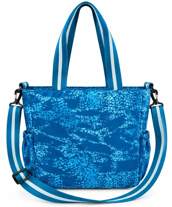 Women_S_Blue_Printed_Tote_Bag_With_Shoulder_Strap_And_Multiple_Pockets