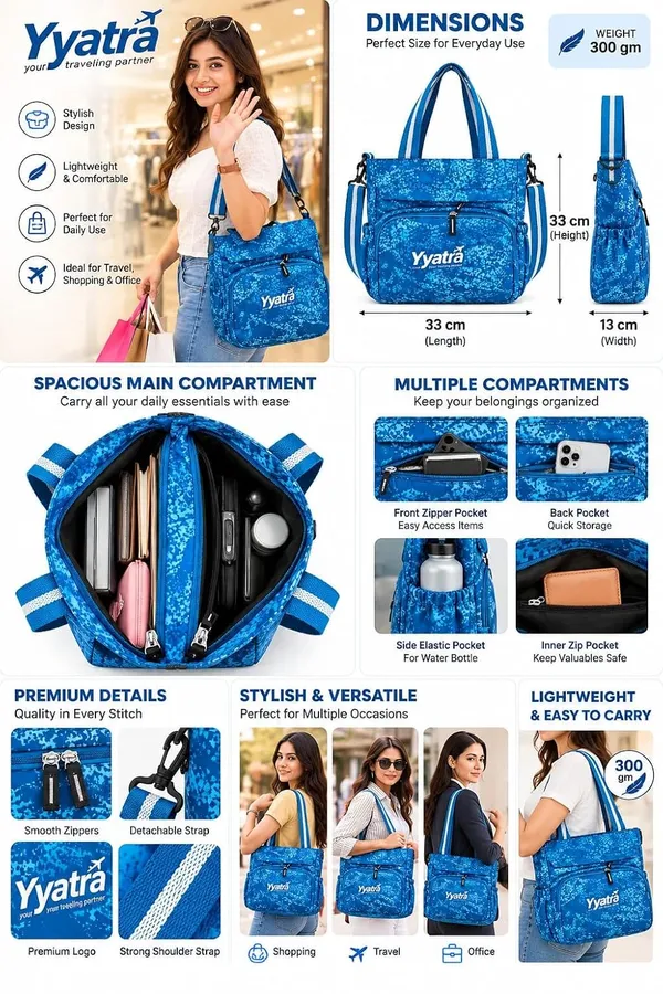 Women_S_Blue_Printed_Tote_Bag_With_Shoulder_Strap_And_Multiple_Pockets