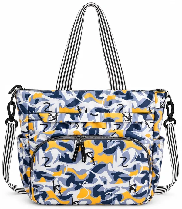 Women_S_Printed_Tote_Bag_With_Shoulder_Strap_And_Multiple_Pockets