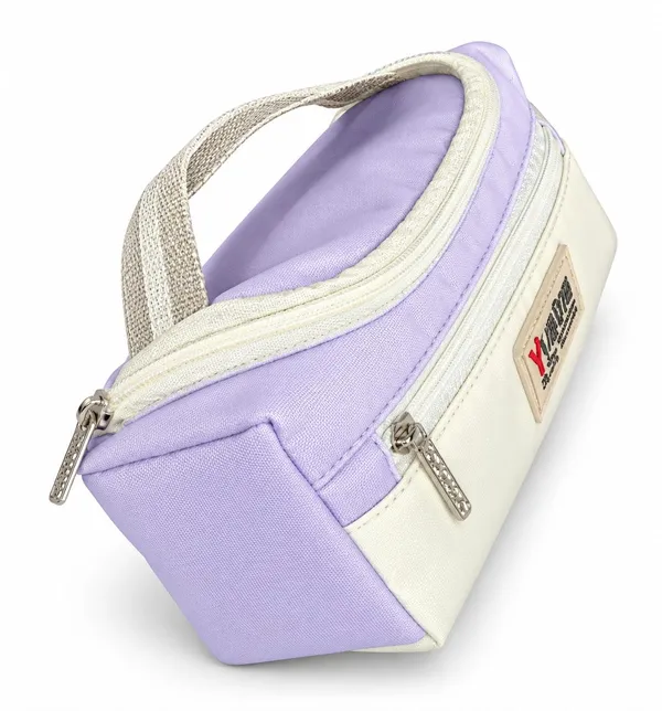 School_Pouch_College_Pencil_Case_Stationery_Storage_Bag_Purple_And_White