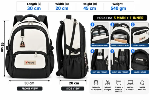 Yyatra_Backpack_For_Men_And_Women_Multi_Compartment_Travel_Bag