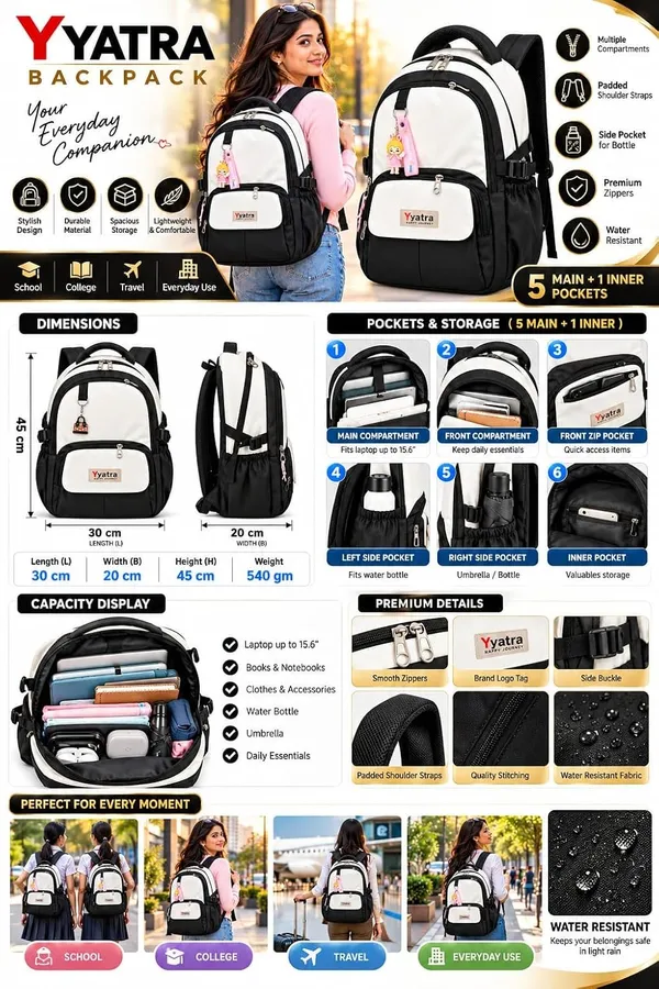 Yyatra_Backpack_For_Men_And_Women_Multi_Compartment_Travel_Bag