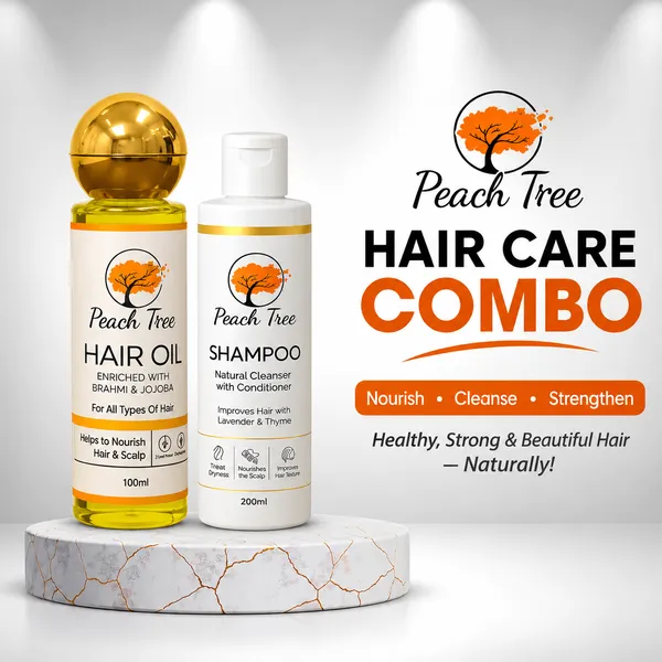 Peachtree_Herbal_Hair_Oil_100ml_+_Herbal_Shampoo_200ml_Combo_(Pack_of_2)