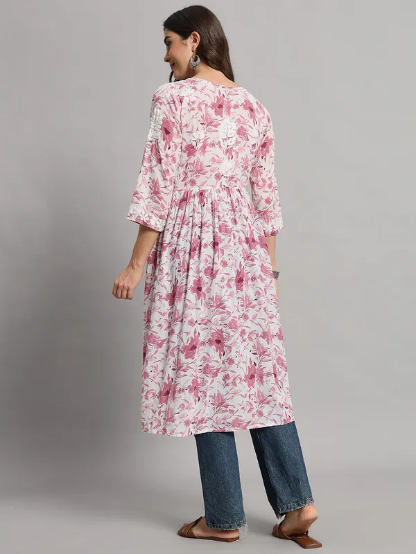 Chikankari_Long_Gown_For_Women_Wine