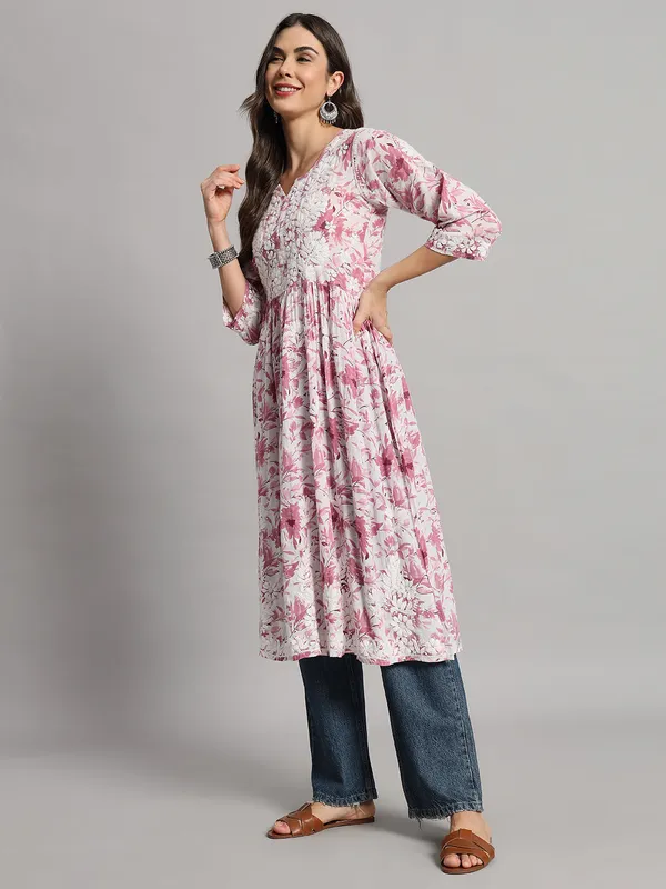 Chikankari_Long_Gown_For_Women_Wine