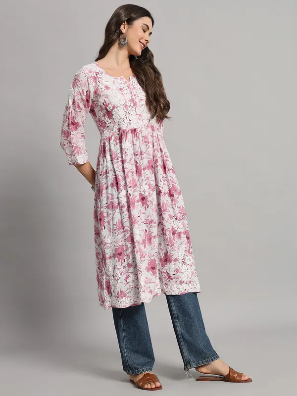 Chikankari_Long_Gown_For_Women_Wine