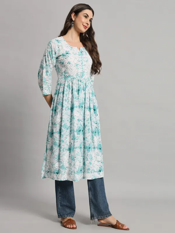 Chikankari_Long_Gown_For_Women_Mint_Green