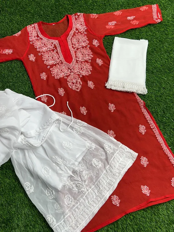 Kurti_Gharara_Sets_Lyt_Green_Pure_Georgette