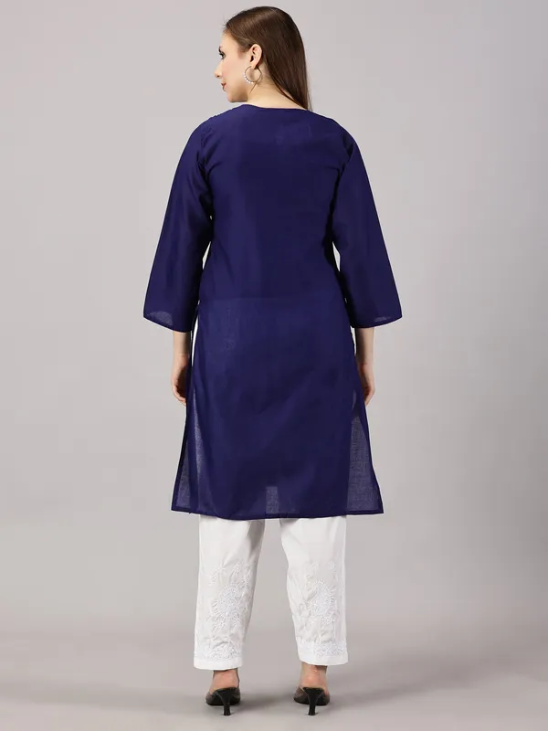 Kurti_For_Womens_Royal_Blue_Straight_Kurti