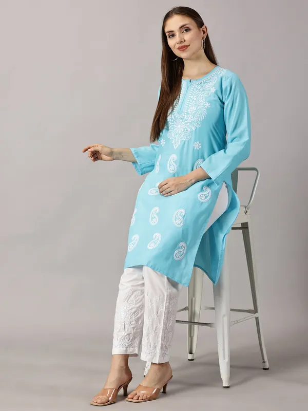 Kurti_For_Womens_Sky_Blue_Straight_Kurti