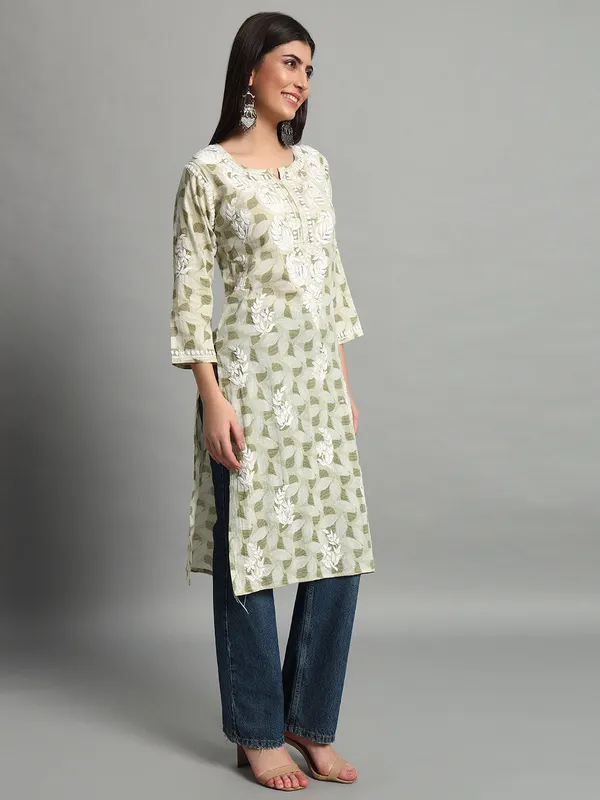 Cotton_Kurta_For_Women_Olive