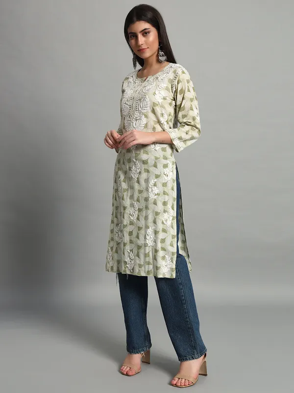 Cotton_Kurta_For_Women_Olive