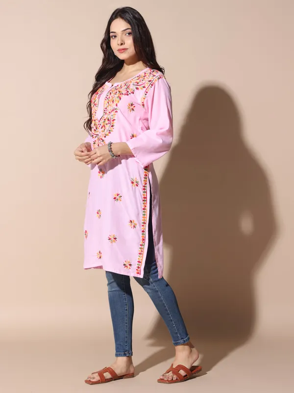 Chikankari_Cotton_Kurti_Female_Cotton