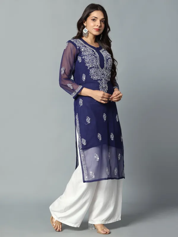 Embroidered_Georgette_Kurti