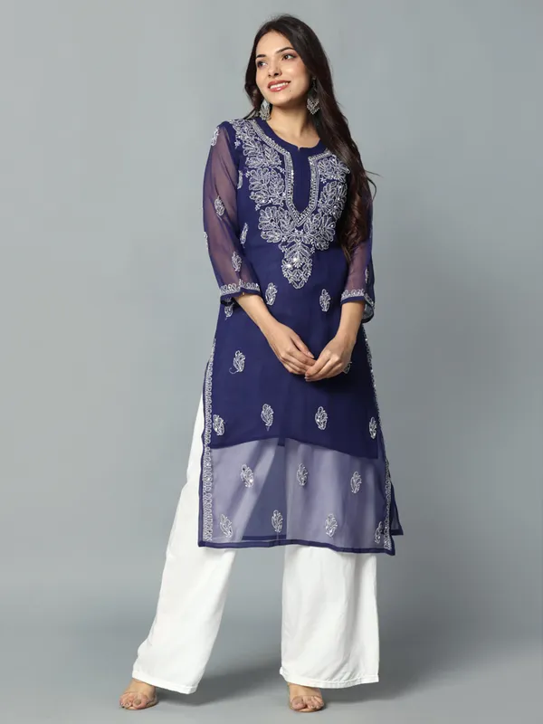 Embroidered_Georgette_Kurti