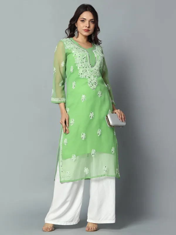 Embroidered_Georgette_Kurti