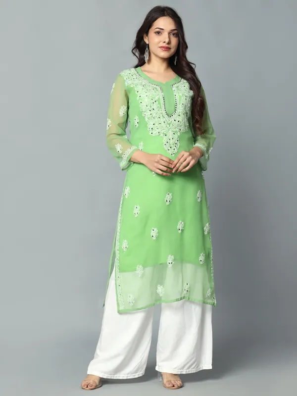 Embroidered_Georgette_Kurti