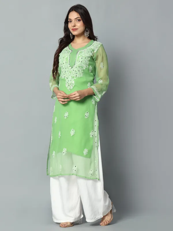 Embroidered_Georgette_Kurti