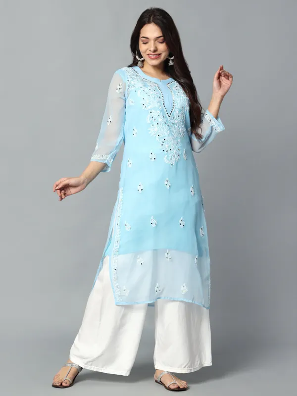 Embroidered_Georgette_Kurti