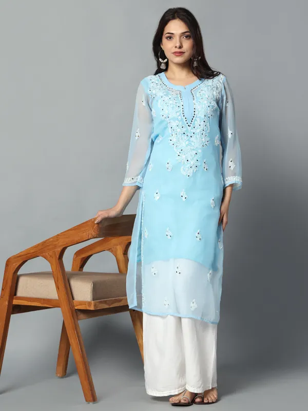 Embroidered_Georgette_Kurti
