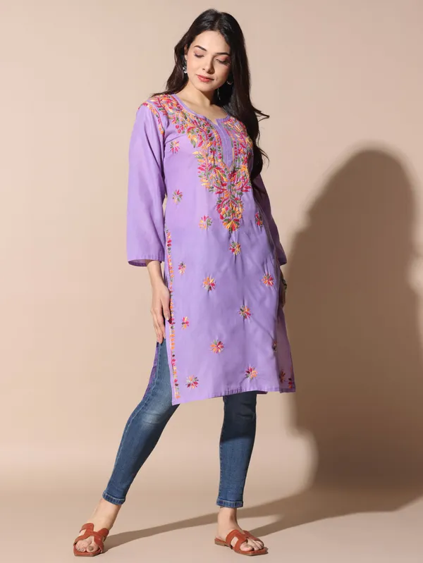 Chikankari_Cotton_Kurti_Female_Cotton