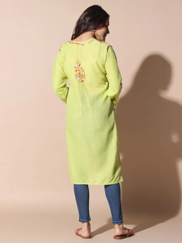 Chikankari_Cotton_Kurti_Female_Cotton
