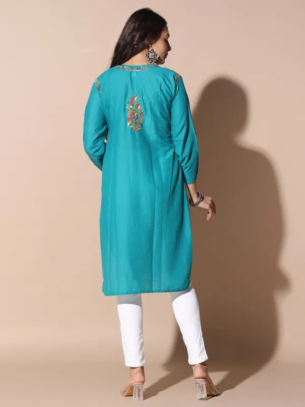 Chikankari_Cotton_Kurti_Female_Cotton