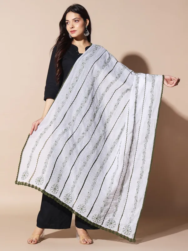 Kota_Doriya_Dupatta_Green_Soft_Kota_Doriya_Dupatta