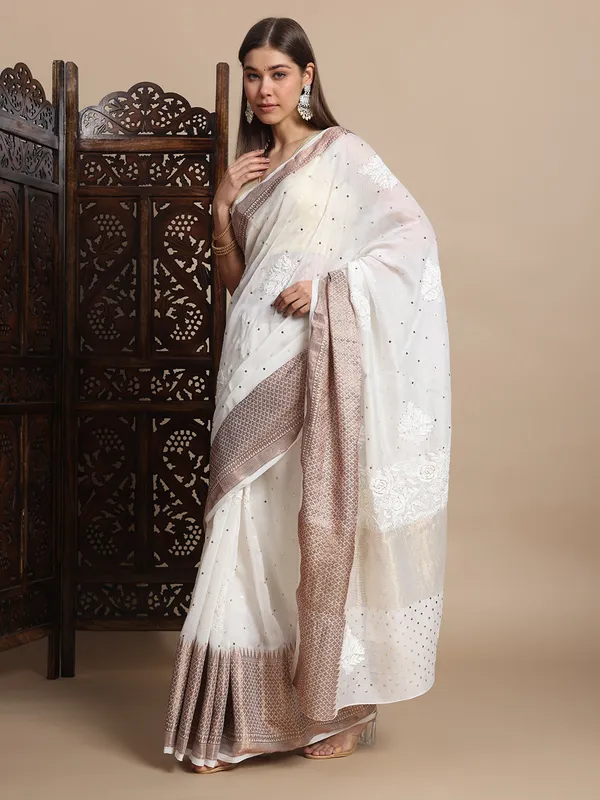 Maheshwari_Silk_Saree_Beigh_Pure_Chanderi_Silk