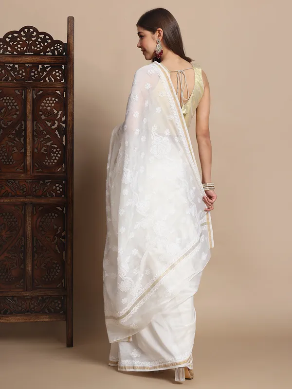 Pure_Chanderi_Silk_Saree_White_Pure_Chanderi_Silk