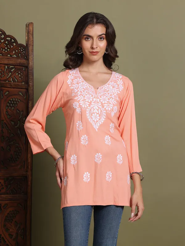 Rayon_Kurtis_For_Summer_Rose_Gold