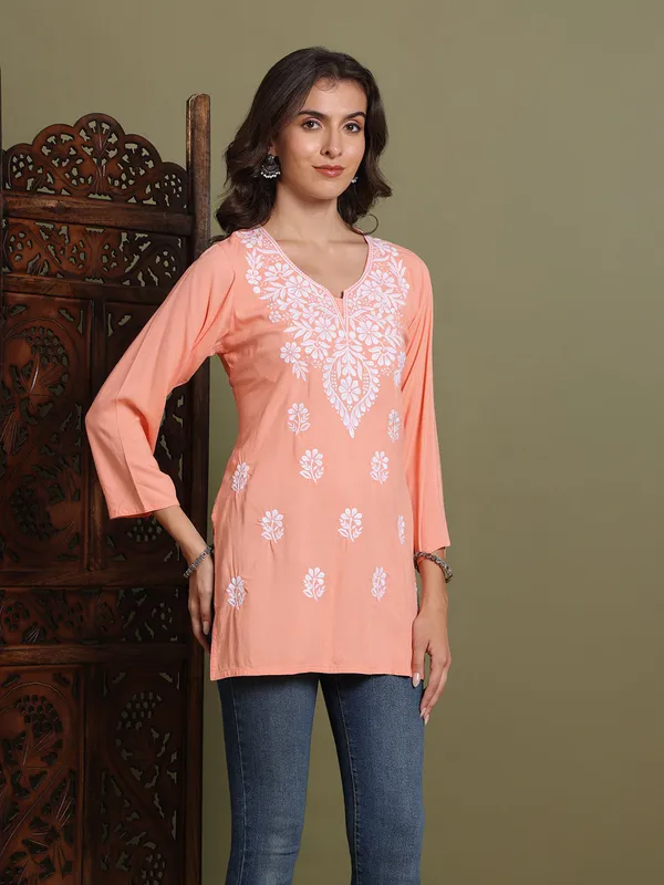 Rayon_Kurtis_For_Summer_Rose_Gold