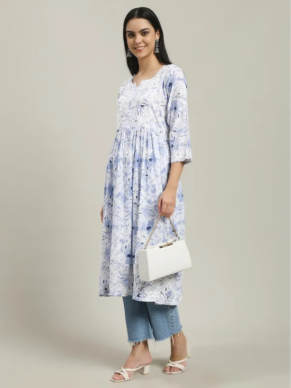 Chikankari_Long_Gown_For_Women_Powder_Blue