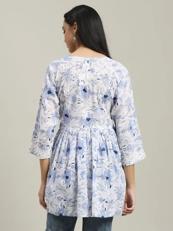 Short_Chikankari_Kurti_For_Womens_Powder_Blue