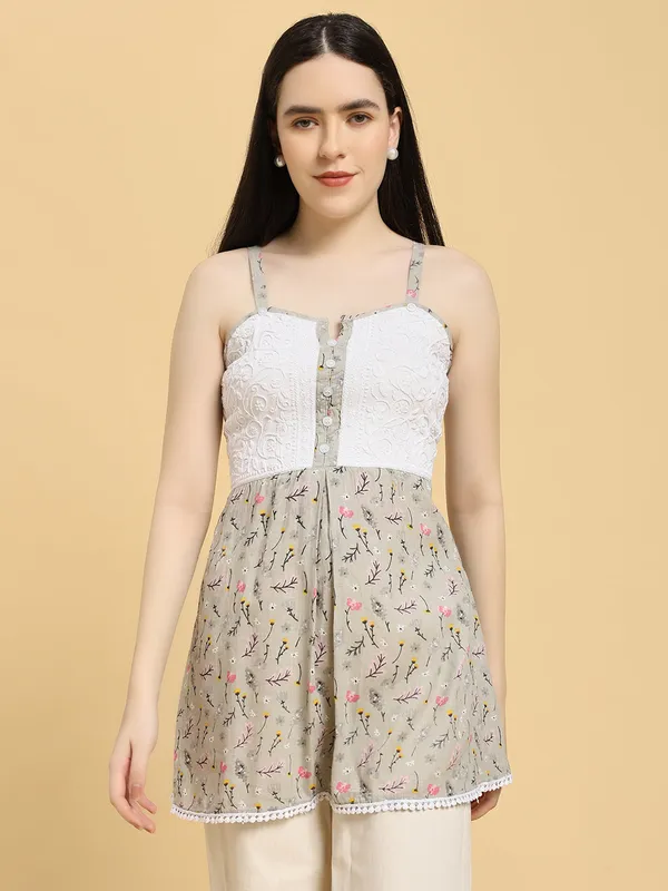 Handcrafted_Cotton_Chikankari_Short_Top_Grey