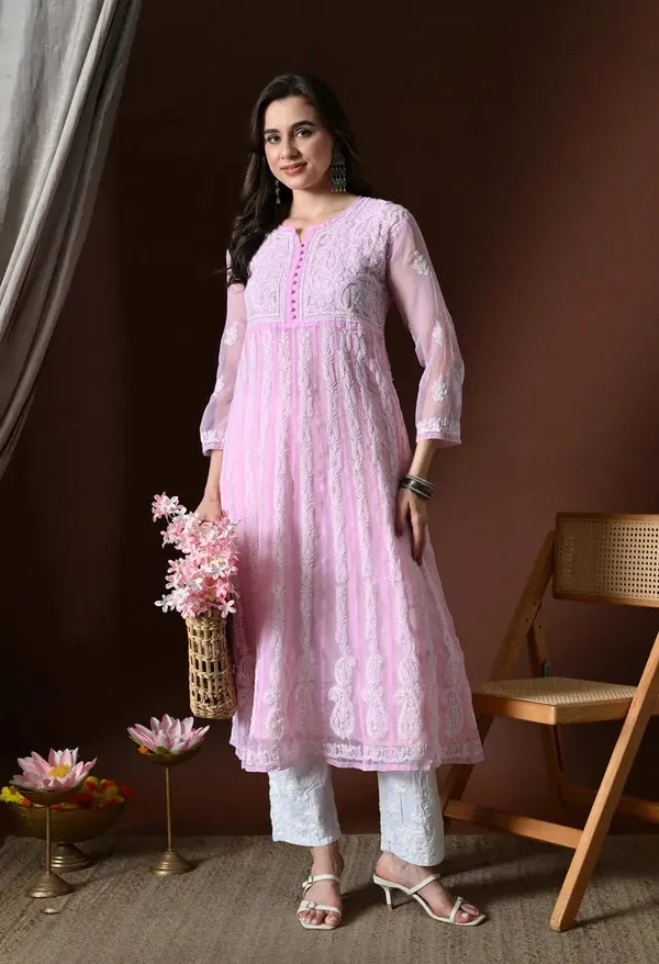 Chikankari_Handwork_Georgette_Anarkali_Female_Pure_Georgette