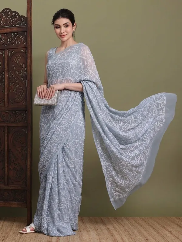 Exclusive_Tepchi_Hand_Made_Chikankari_Saree_Grey_Female_Adults