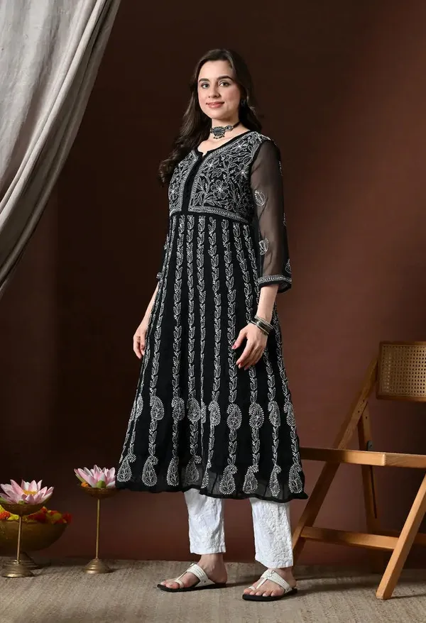 Chikankari_Handwork_Georgette_Anarkali_Female_Pure_Georgette