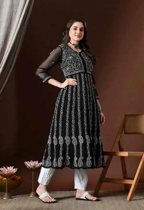 Chikankari_Handwork_Georgette_Anarkali_Female_Pure_Georgette