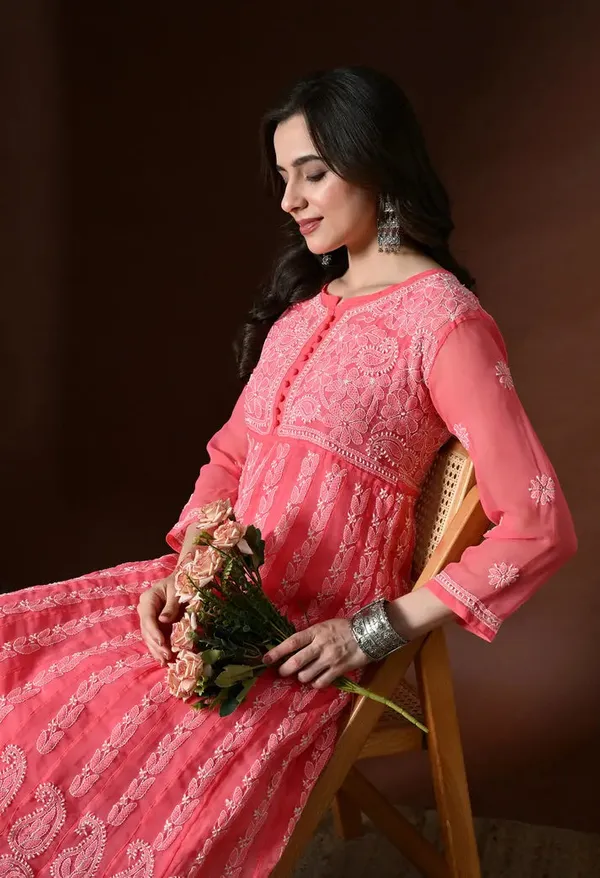 Chikankari_Handwork_Georgette_Anarkali_Female_Pure_Georgette