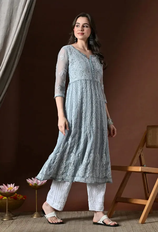 Chikankari_Handwork_Georgette_Anarkali_Female_Pure_Georgette