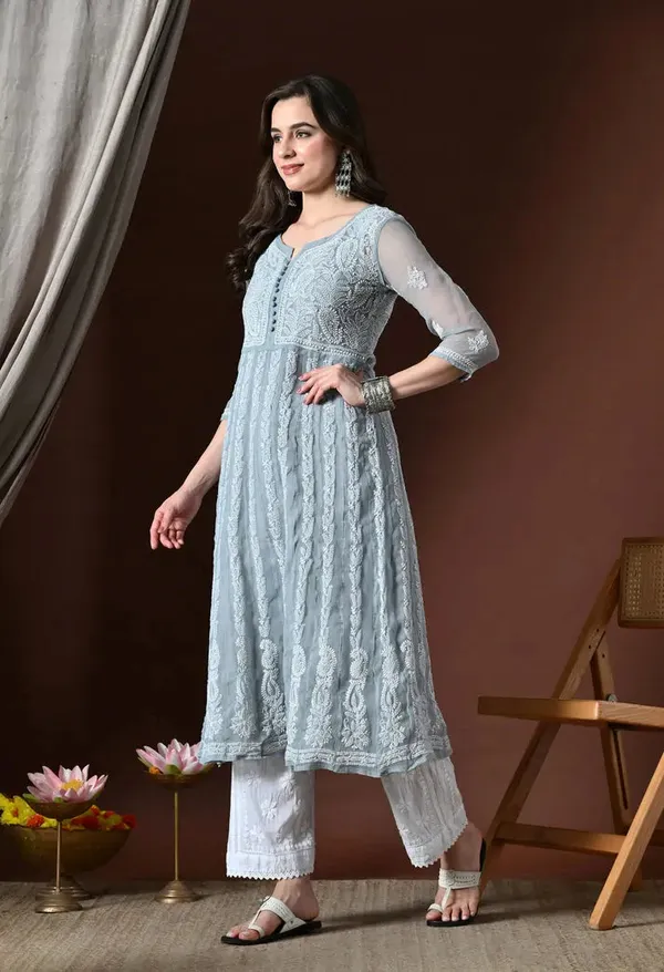 Chikankari_Handwork_Georgette_Anarkali_Female_Pure_Georgette